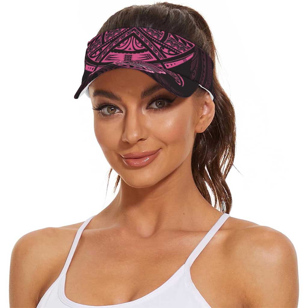 New Zealand Breast Cancer Support Sun Visor Cap Maori Butterfly Pink Ribbon Black Version
