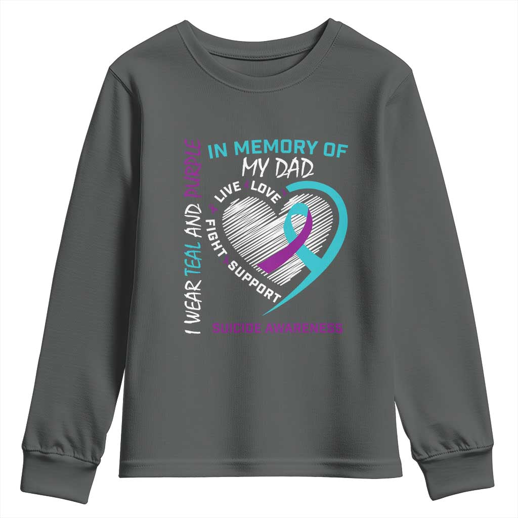 In Memory of My Son Youth Sweatshirt Suicide Support & Prevention - Loss of Child Tribute