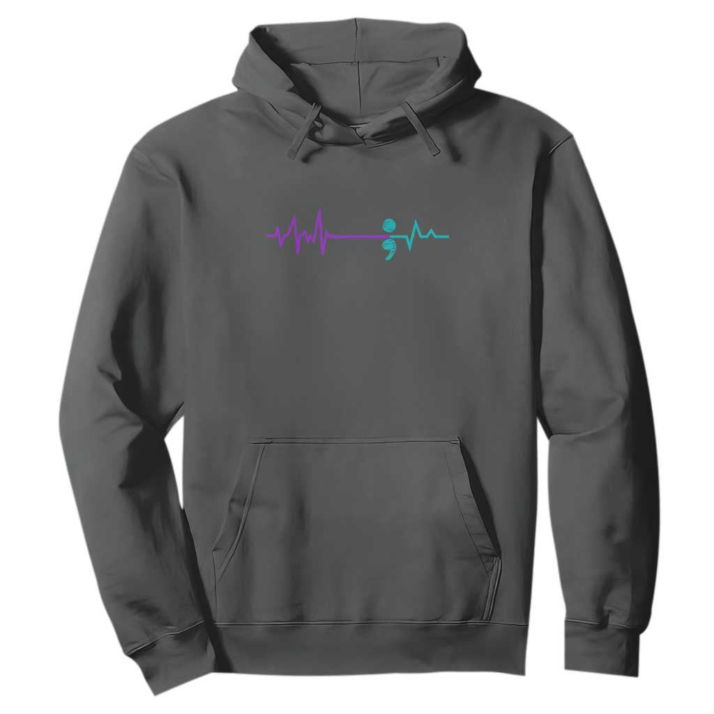 Suicide Prevention Support Hoodie Semicolon Stay Strong Design