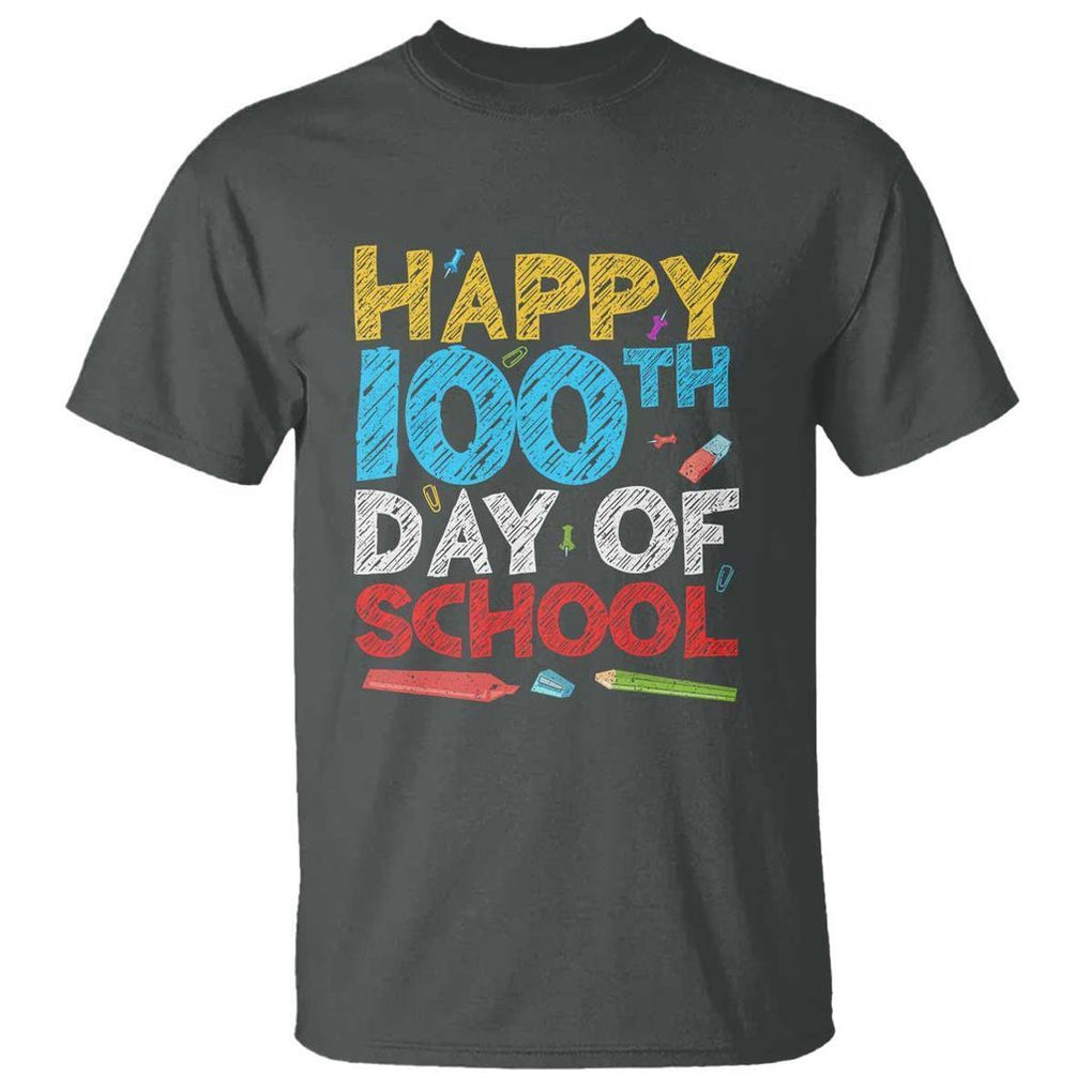 100 Days of School Celebration T Shirt Happy 100th Day - FUNOLO