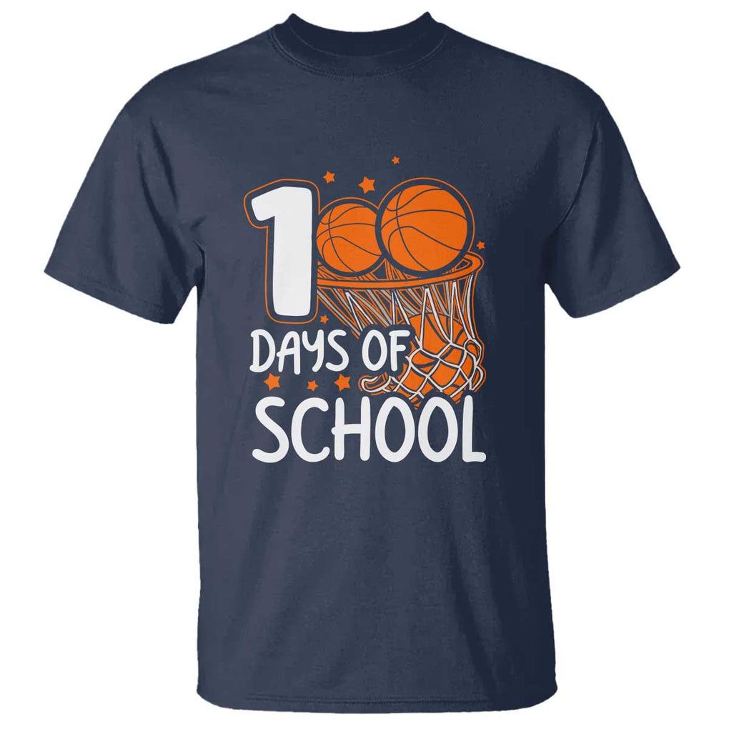 100th Day of School T Shirt Basketball Theme for Kids - FUNOLO
