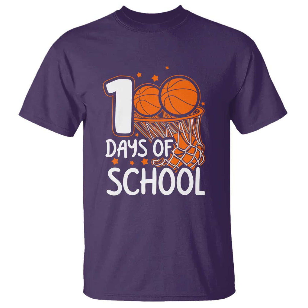 100th Day of School T Shirt Basketball Theme for Kids - FUNOLO
