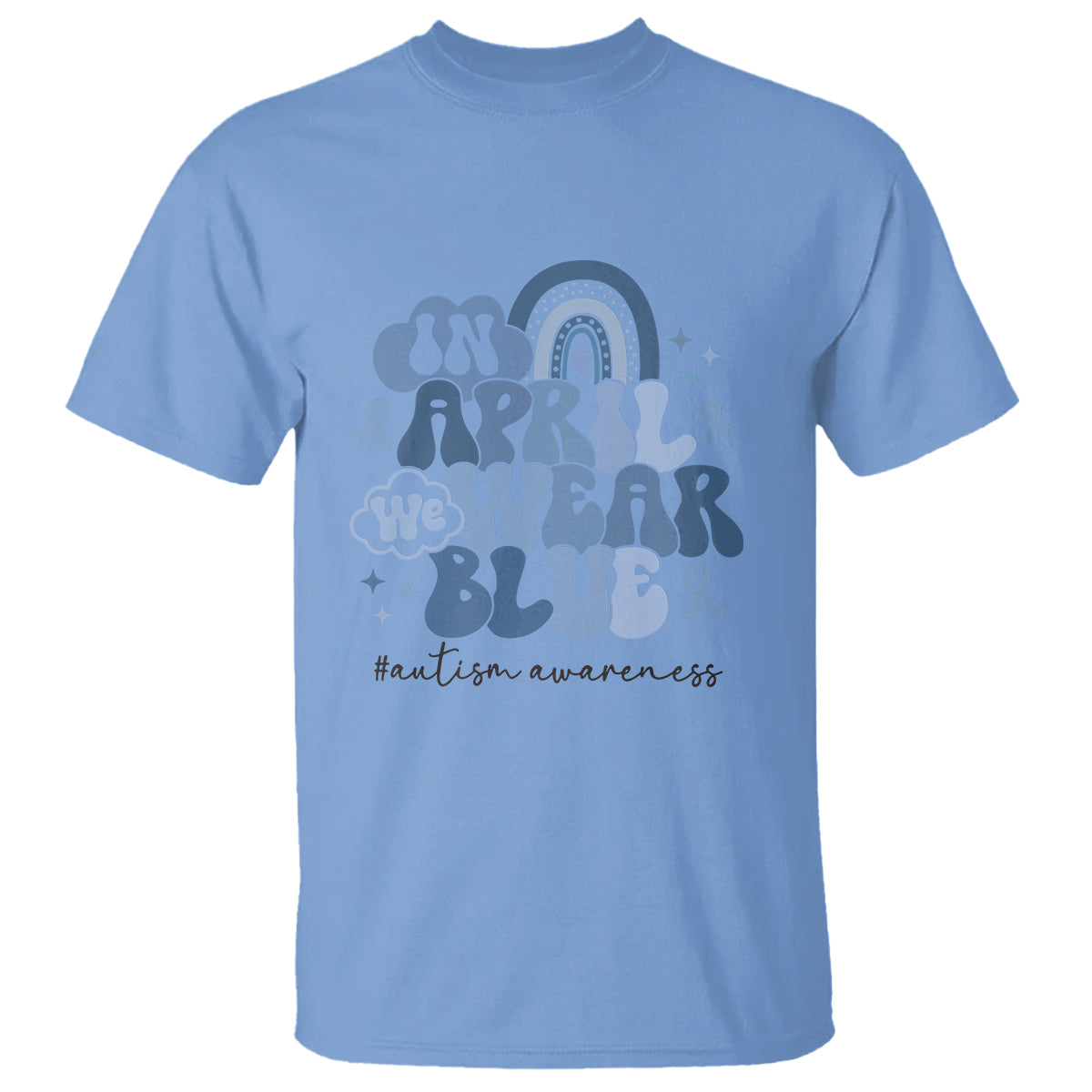 autism-awareness-t-shirt-in-april-we-wear-blue-rainbow-retro-groovy