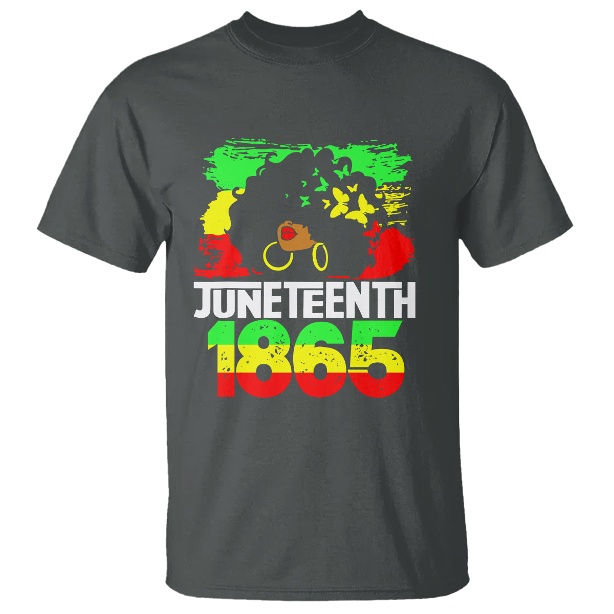 afro-woman-t-shirt-juneteenth-1865-black-pride