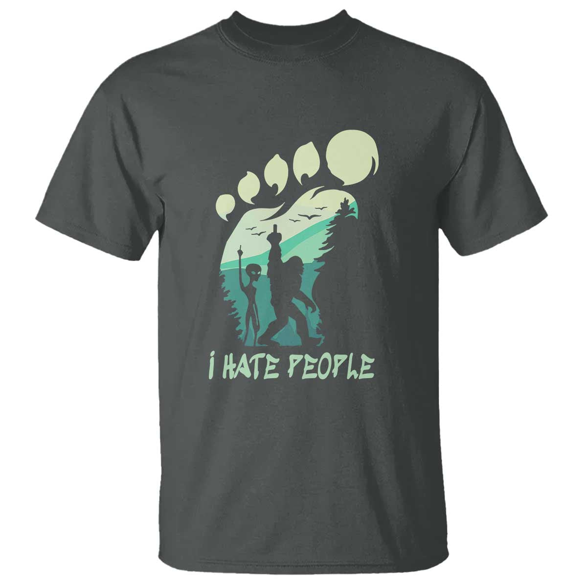 i-hate-people-funny-alien-bigfoot-mountains-trip-2024-t-shirt