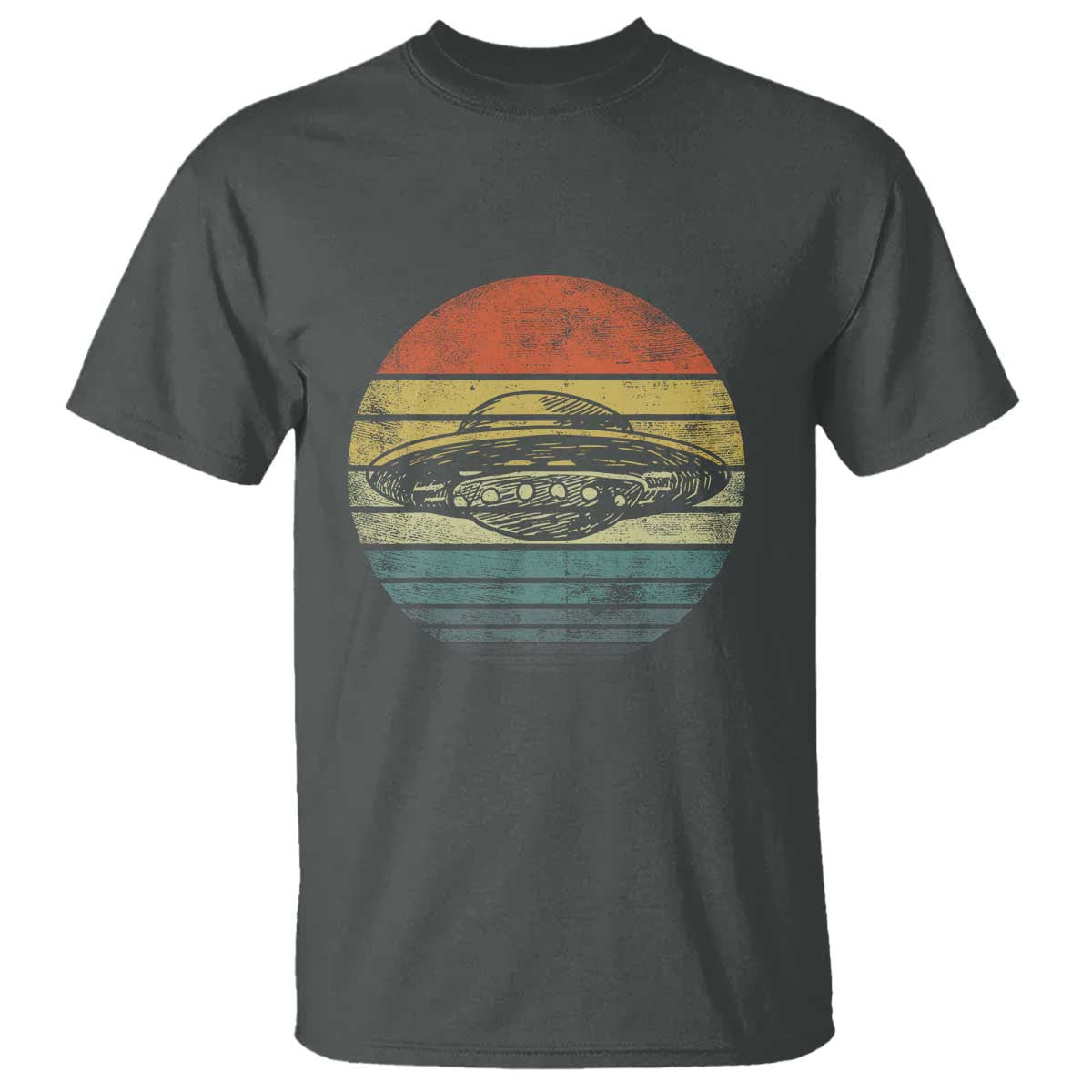 ufo-gifts-retro-sunset-funny-alien-ufo-hunter-silhouette-t-shirt-1