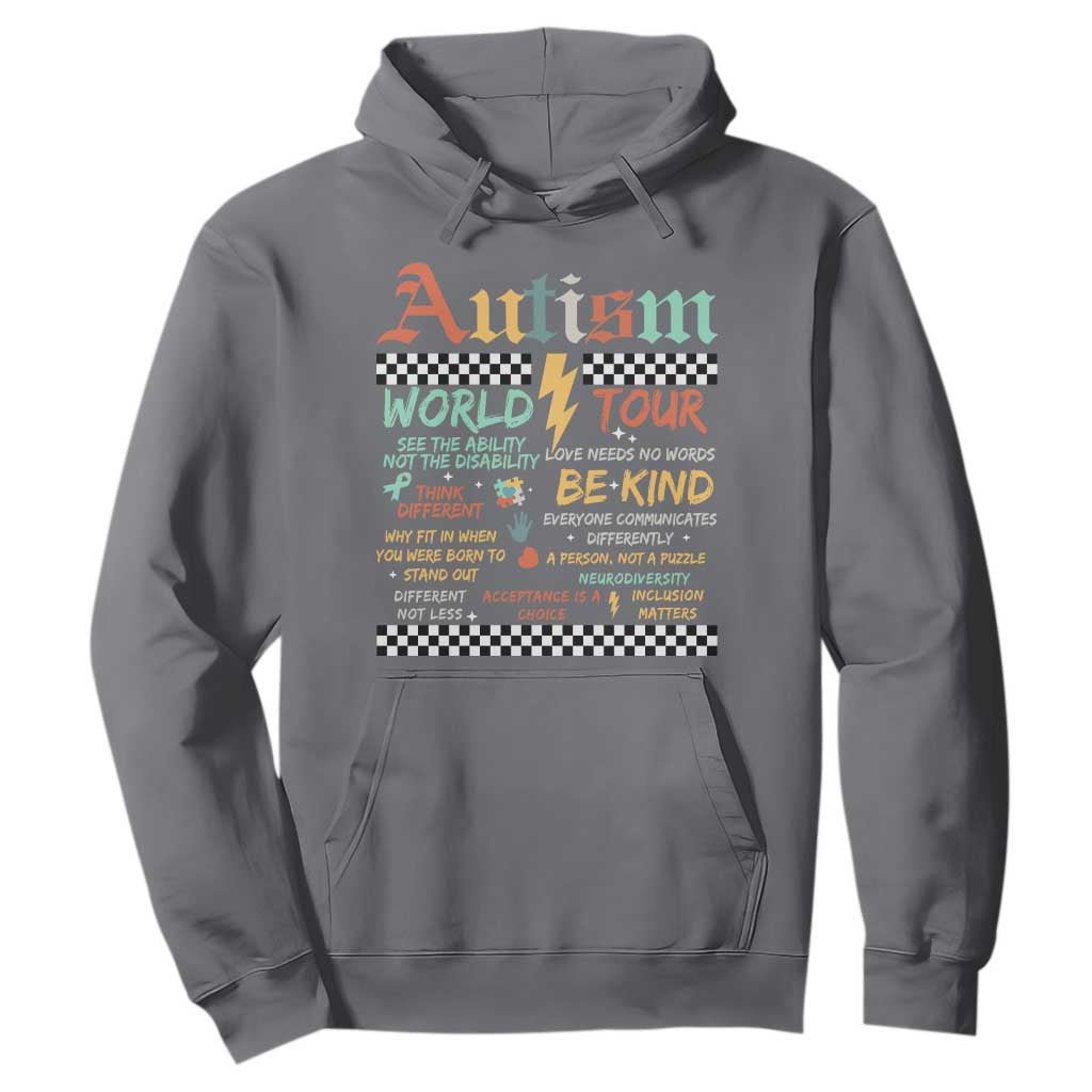 Funny Autism Acceptance Support Hoodie I Rock The Spectrum Tour