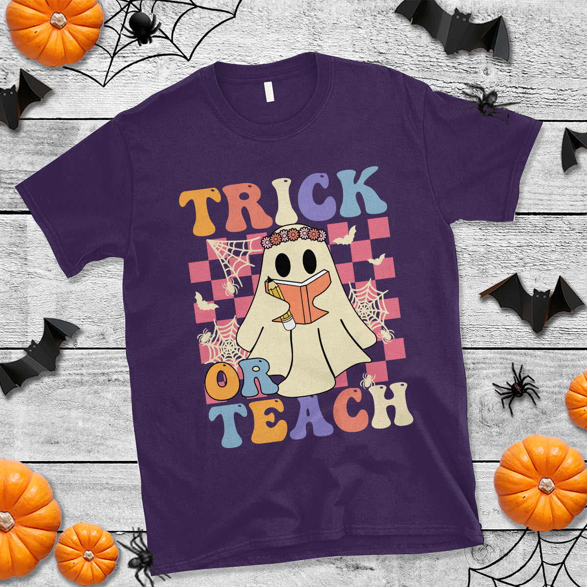 halloween-teacher-t-shirt-trick-or-teach-retro-floral-ghost-funny-halloween-teacher-1