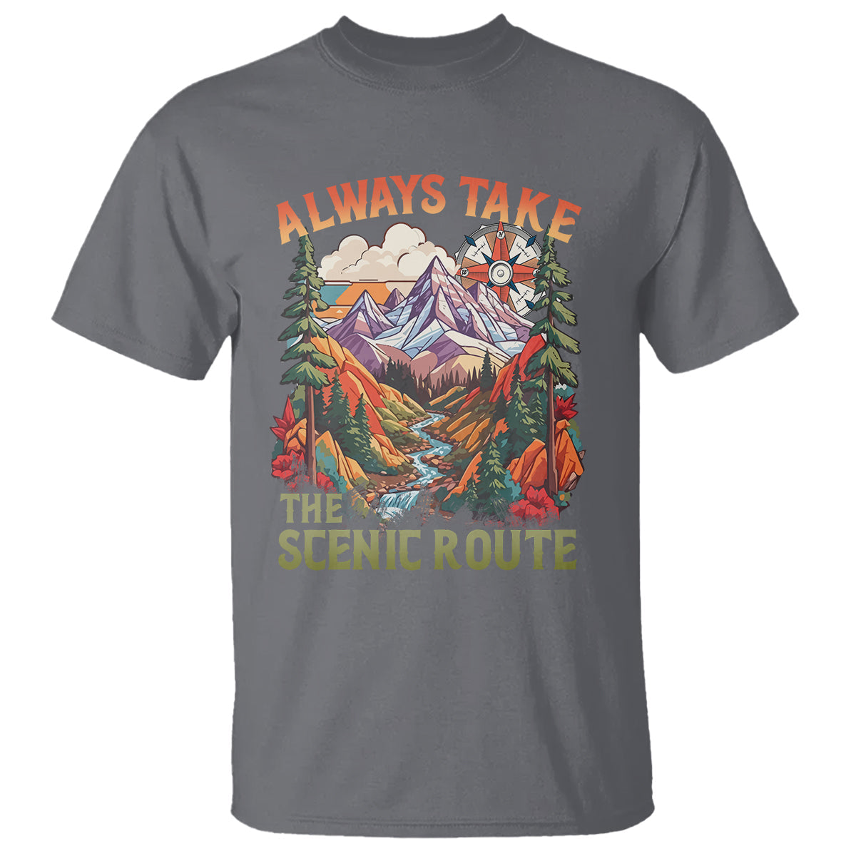 outdoor-adventure-t-shirt-always-take-the-scenic-route-compass-hiking-camping