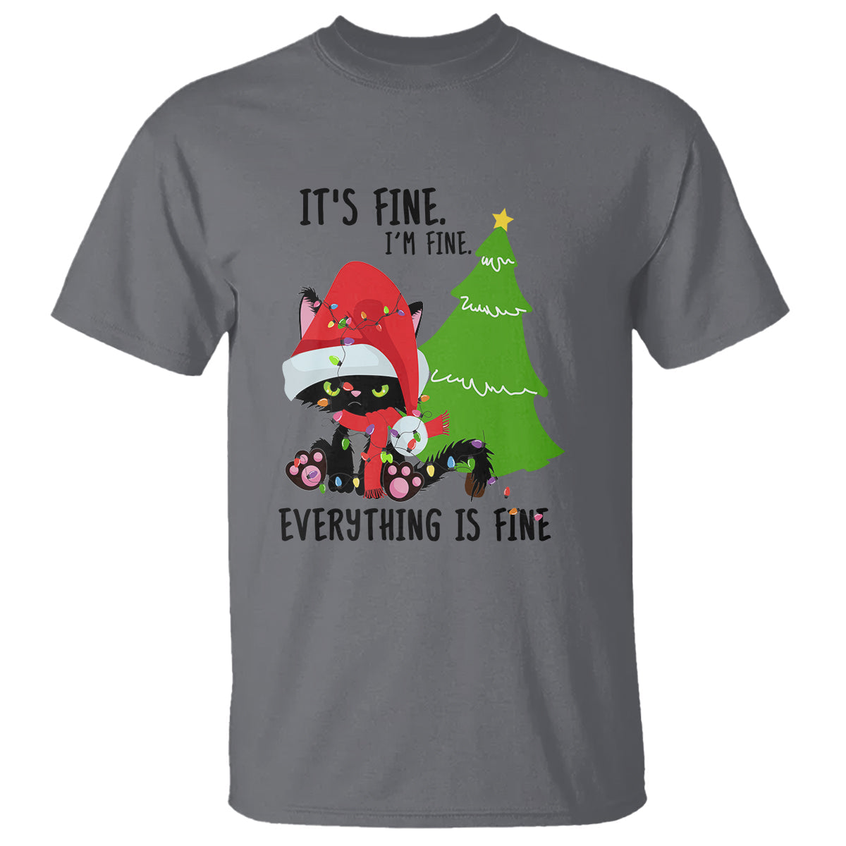 black-cat-christmas-t-shirt-its-fine-im-fine-everything-is-fine