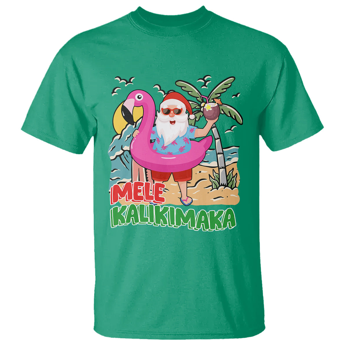 mele-kalikimaka-tropical-hawaiian-christmas-in-hawaii-beach-santa-t-shirt
