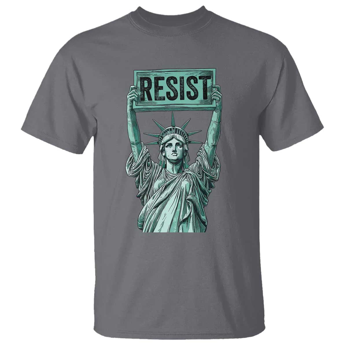 statue-of-liberty-resist-t-shirt-retro