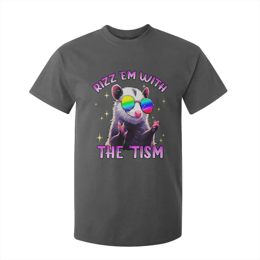 Funny Autism Opossum T Shirt For Kid Rizz Em With The Tism Meme Autistic