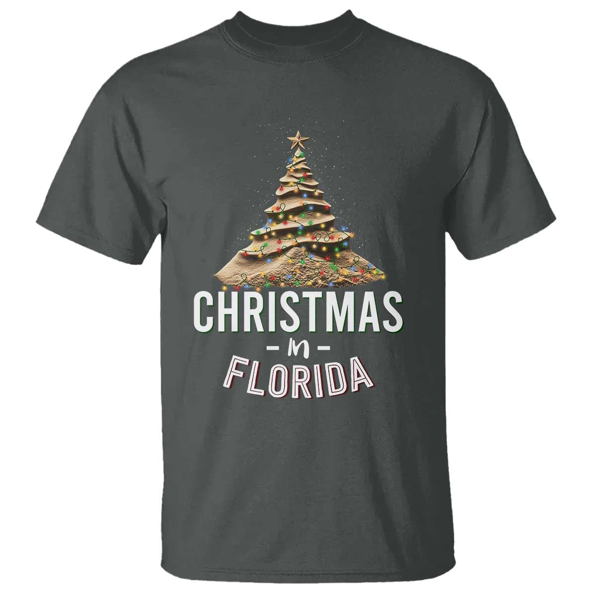 christmas-in-florida-t-shirt-sand-xmas-tree-lights-family-vacation