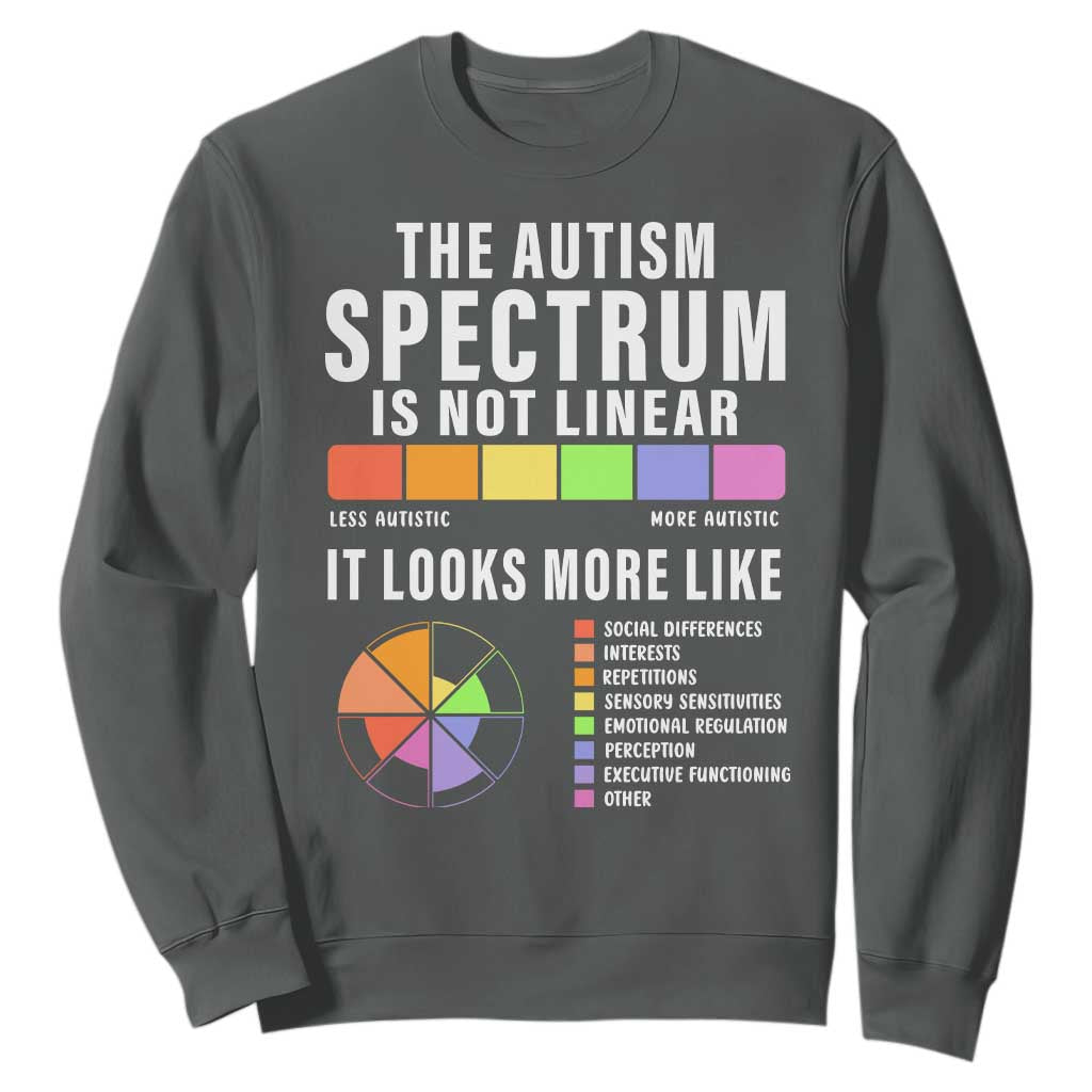Autism Acceptance Sweatshirt The Autism Spectrum Is Not Linear