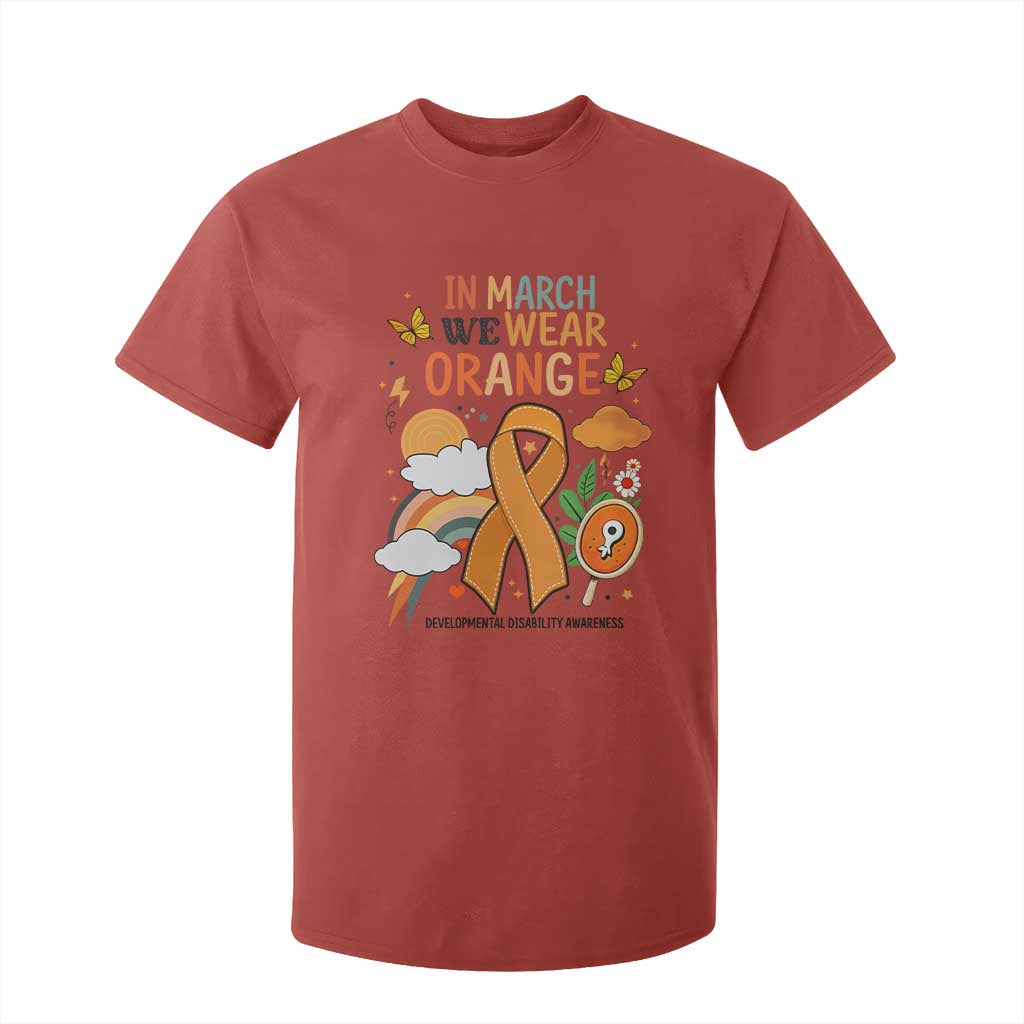 Developmental Disability Support T Shirt For Kid In March We Wear Orange