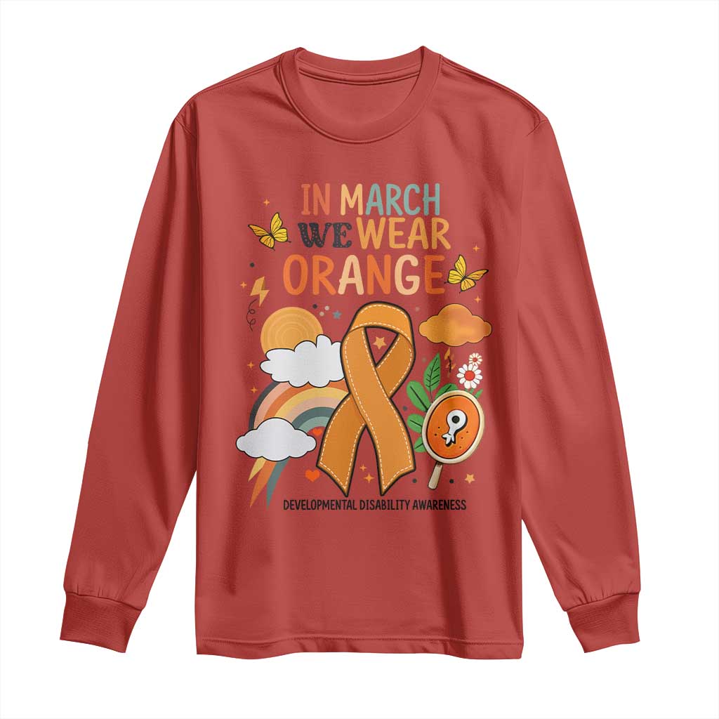 Developmental Disability Support Long Sleeve Shirt In March We Wear Orange