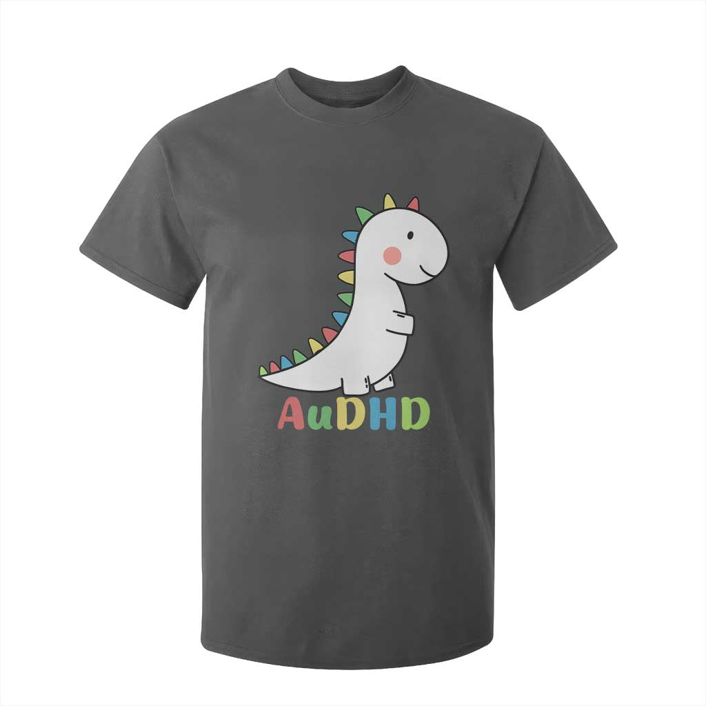 Cute Dinosaur AuDHD T Shirt For Kid ADHD Support