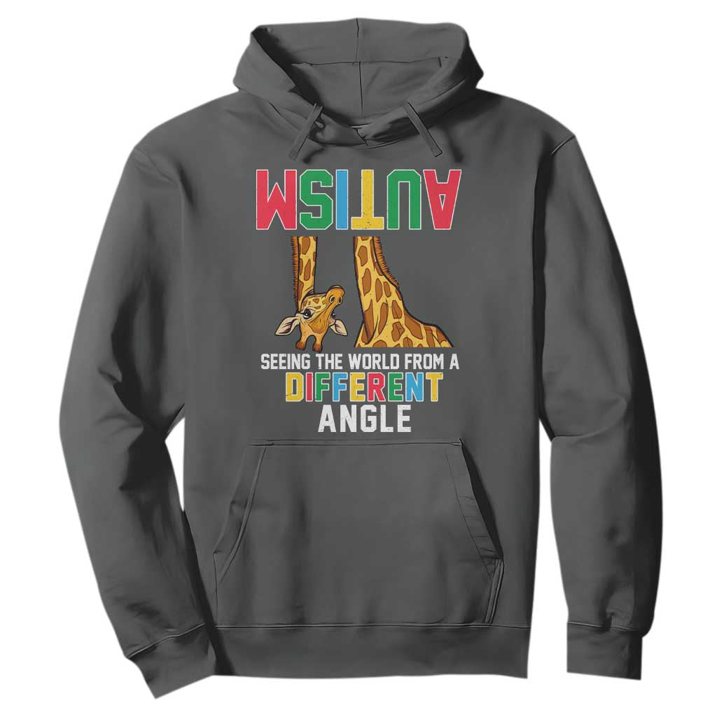 Giraffe Autism Support Hoodie Seeing World Different Angle
