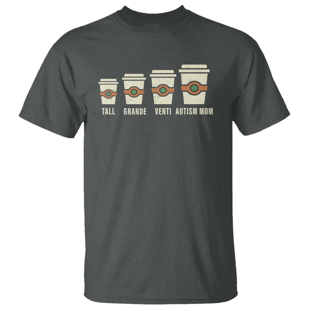 Funny Autism Mom T Shirt Coffee Support Autistic
