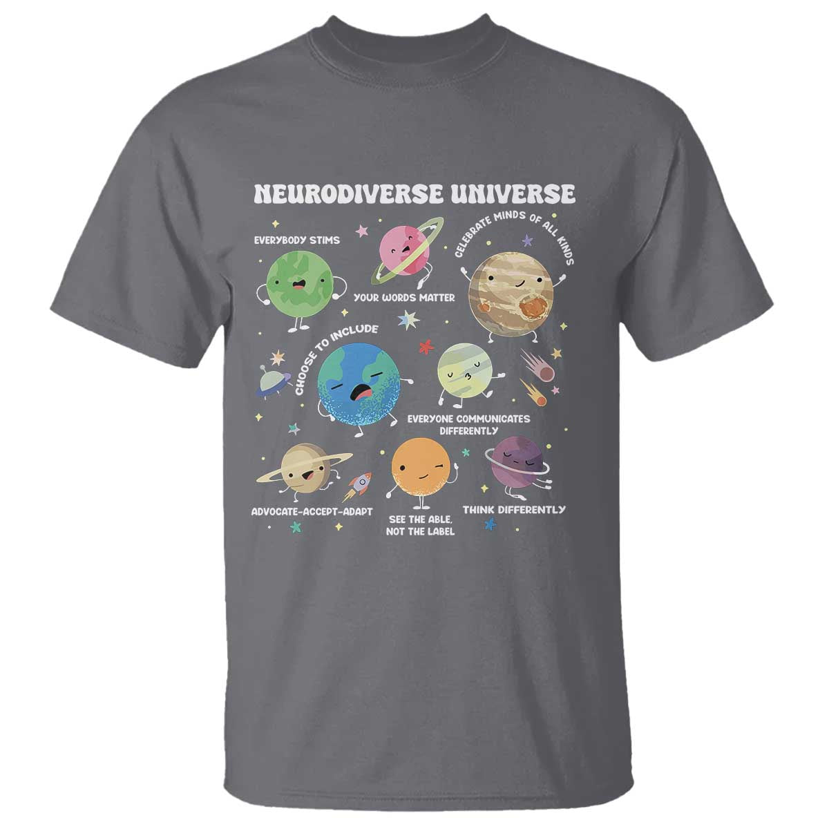 Neurodiverse Universe T Shirt Autism ASD ADHD Neurodiversity Sped Teacher