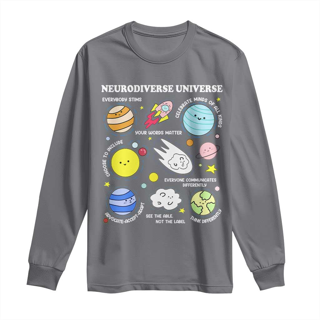 Neurodiverse Universe Long Sleeve Shirt Autism ADHD ASD Neurodiversity