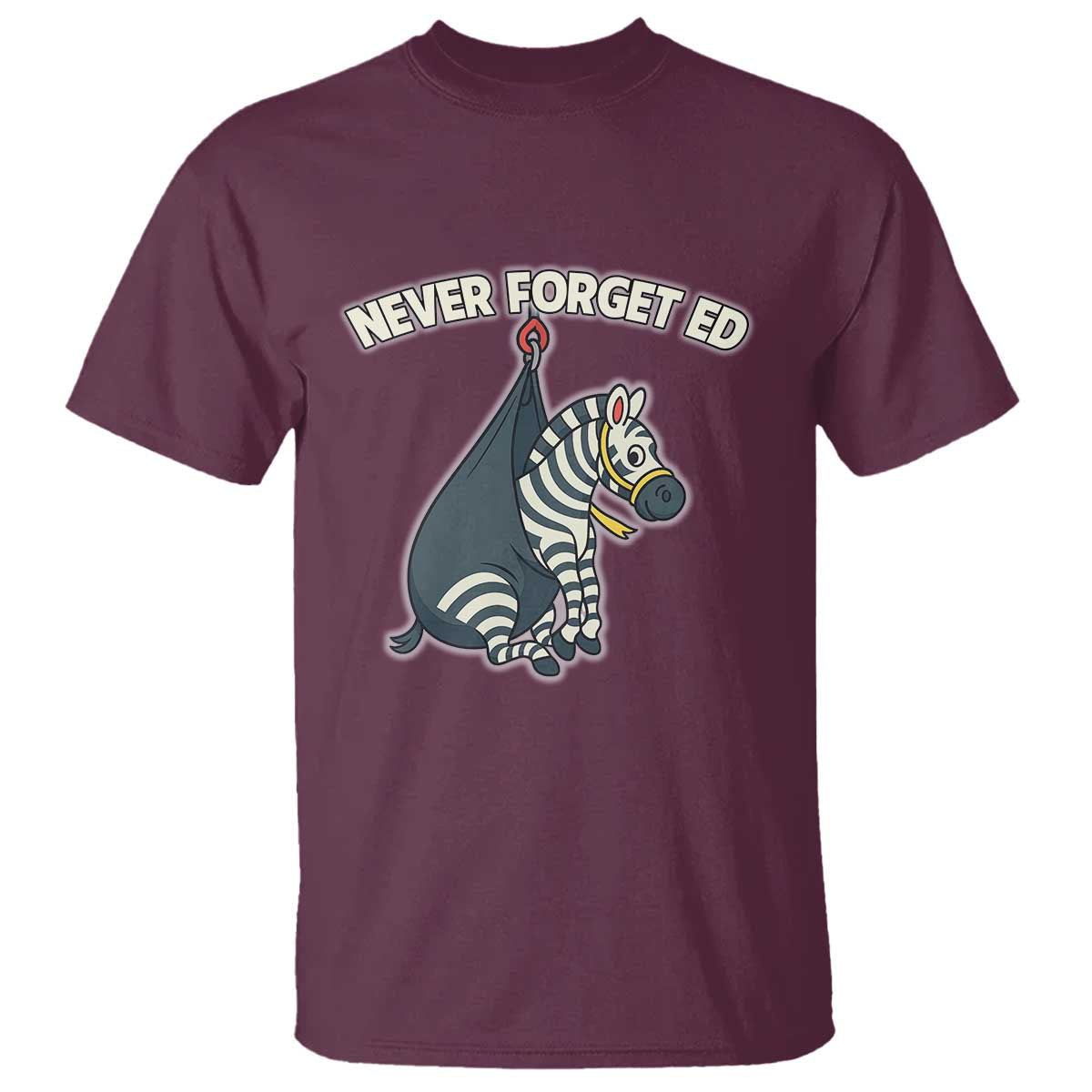 never-forget-ed-the-zebra-meme-t-shirt-funny-viral-animal-escape-internet-humor-fans