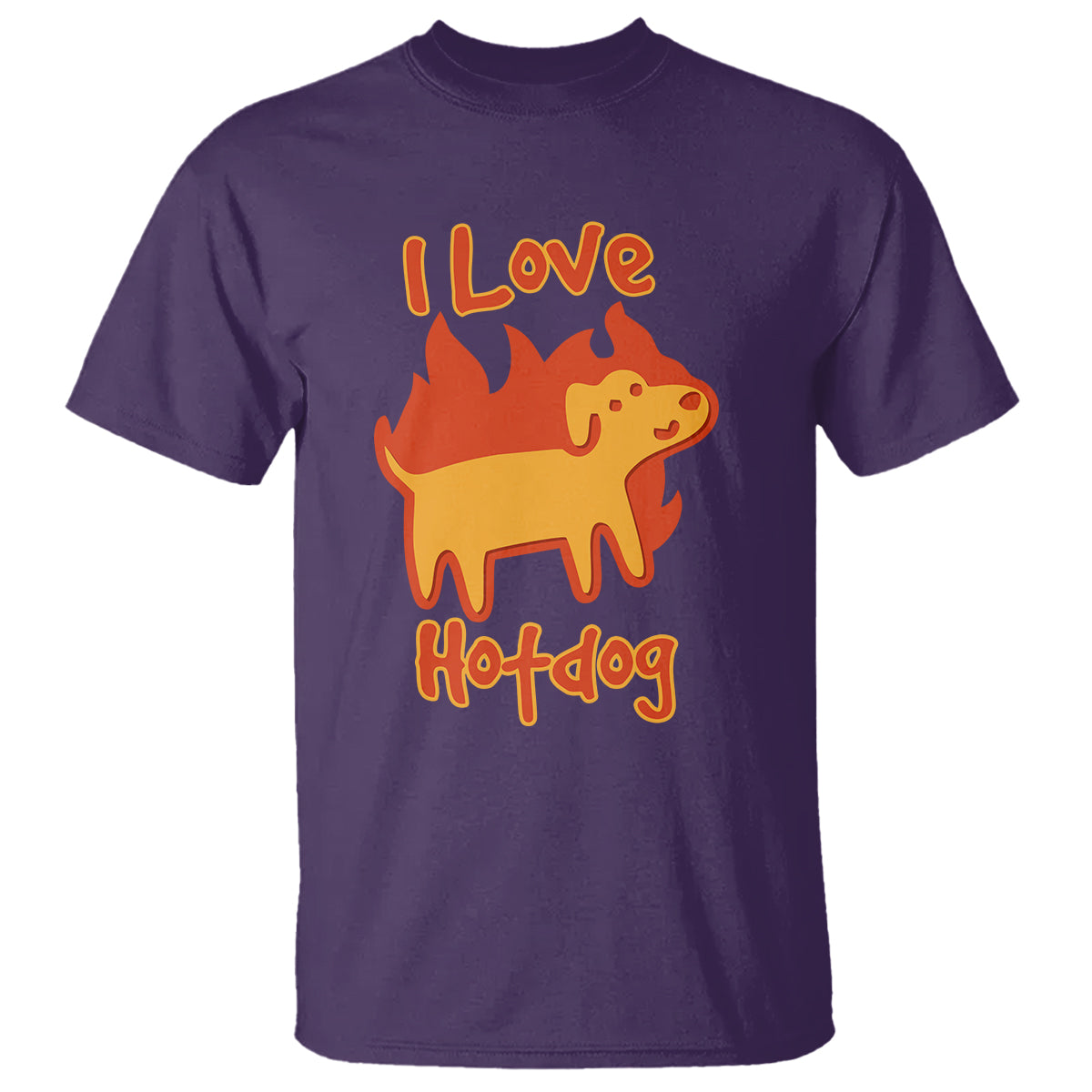 hot-dog-t-shirt-i-love-hot-dog-funny-dog-on-fire-meme-dog-puns