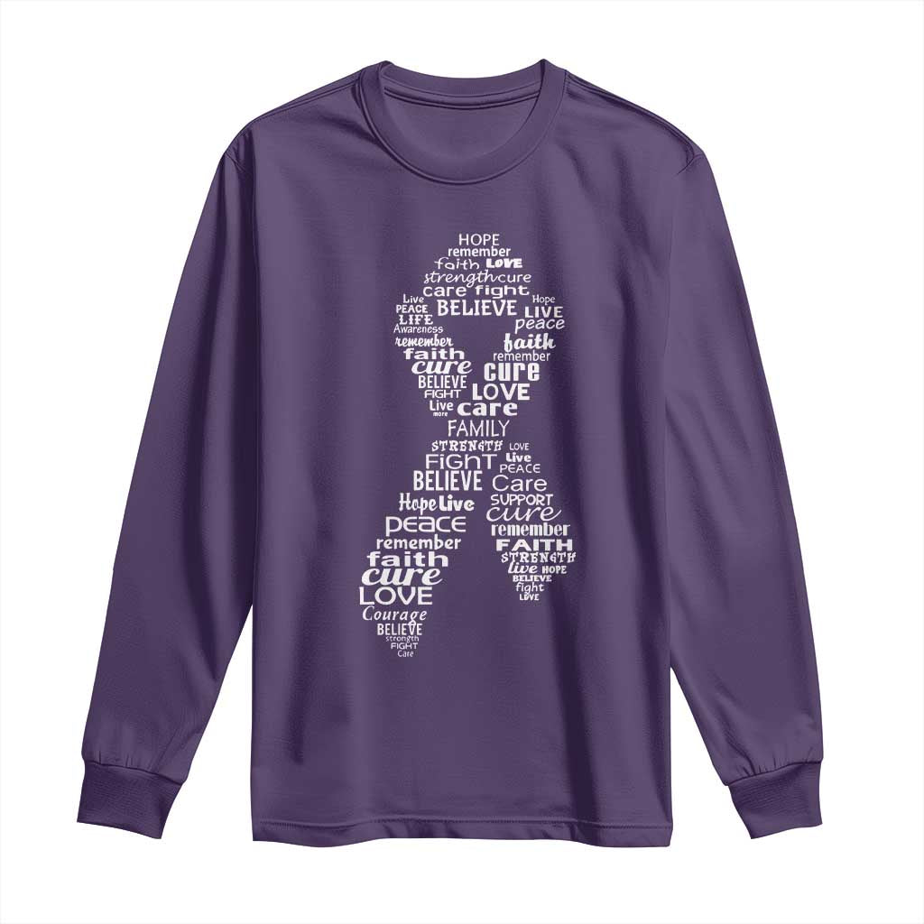 Inspirational Breast Cancer Support Long Sleeve Shirt Pink Ribbon Warrior