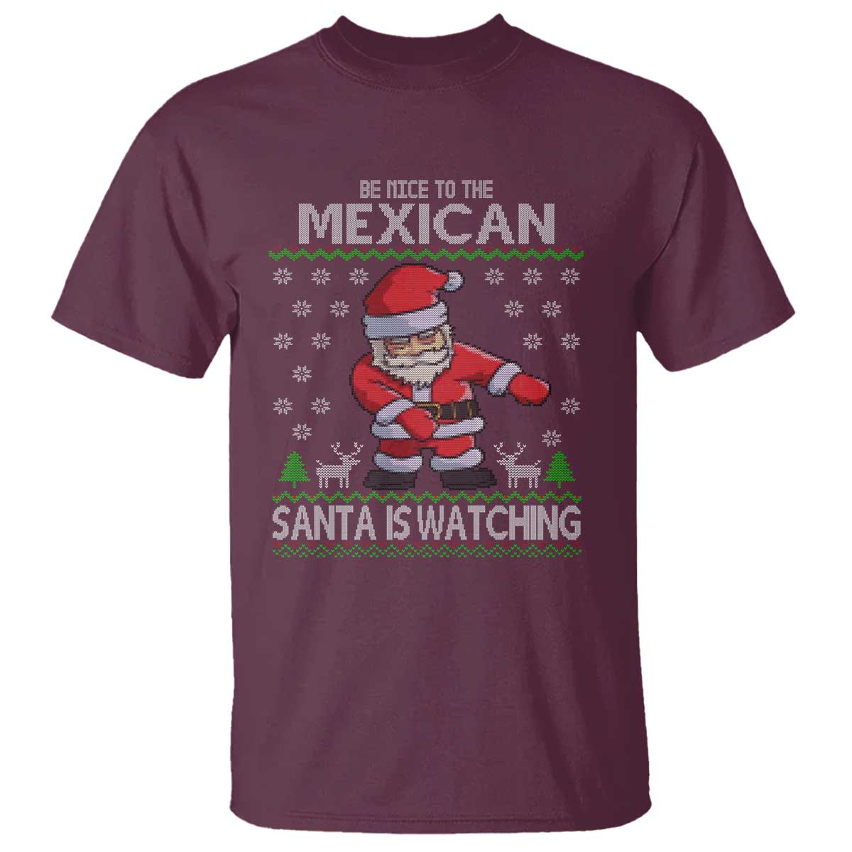 mexican-christmas-t-shirt-be-nice-santa-is-watching-xmas-in-mexico-ugly-sweater