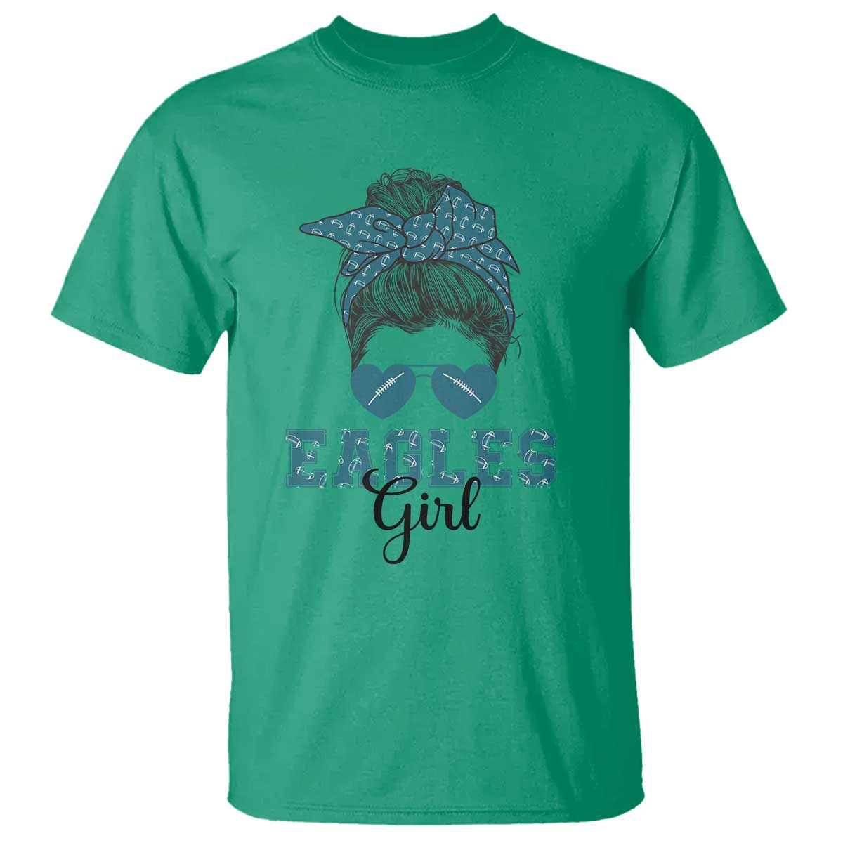 eagles-girl-t-shirt-messy-bun-funny-sports-fan-team