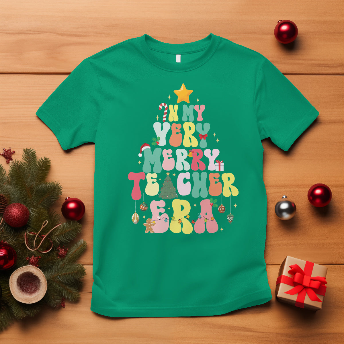 in-my-very-merry-teacher-era-xmas-groovy-christmas-tree-t-shirt