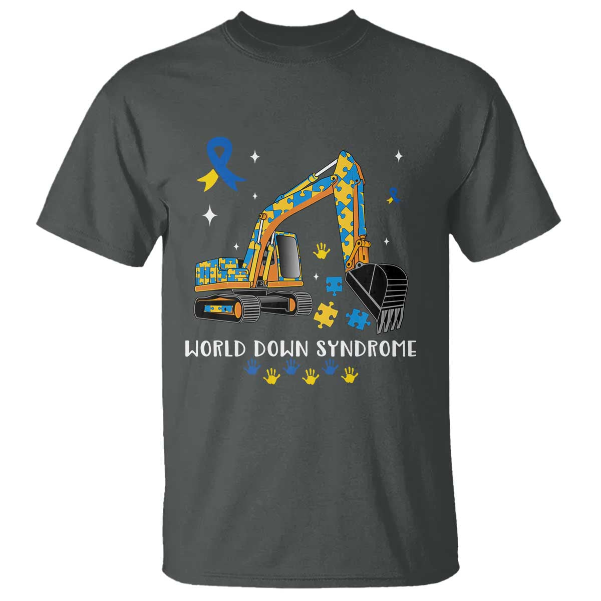 World Down Syndrome Support Day Bulldozer T Shirt
