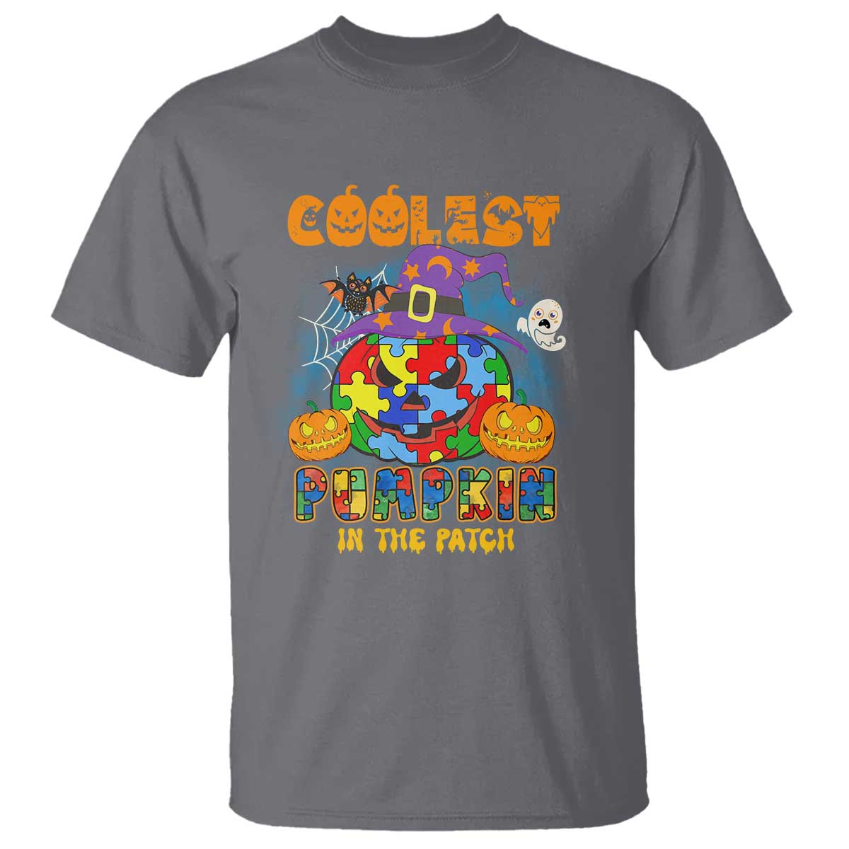 Funny Autism Support Coolest Halloween Pumpkin In The Patch T Shirt
