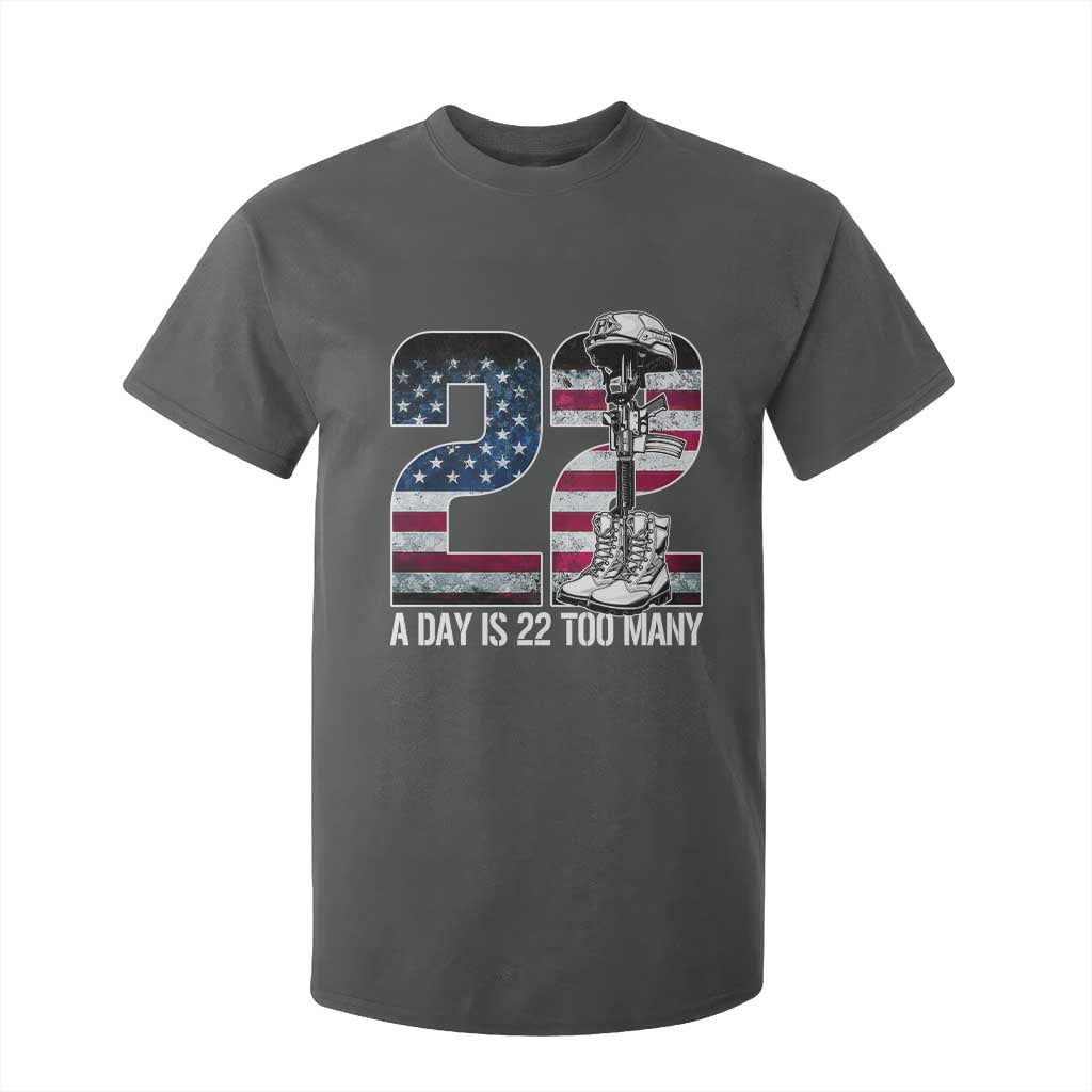 Veteran Suicide Prevention Support T Shirt For Kid 22 A Day is 22 Too Many Veteran Lives Matter