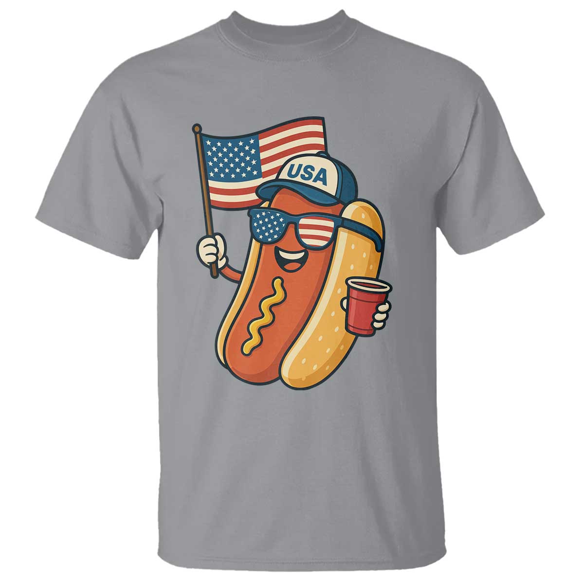 cool-patriotic-hot-dog-t-shirt-funny-4th-of-july-cookout-4th-of-july-american-flag