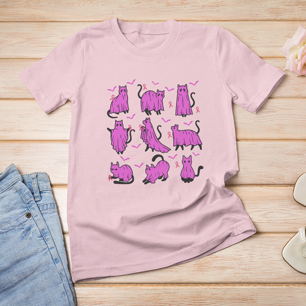 breast-cancer-cat-t-shirt-funny-ghost-black-cat-pink-ribbon-support-breast-cancer-warrior