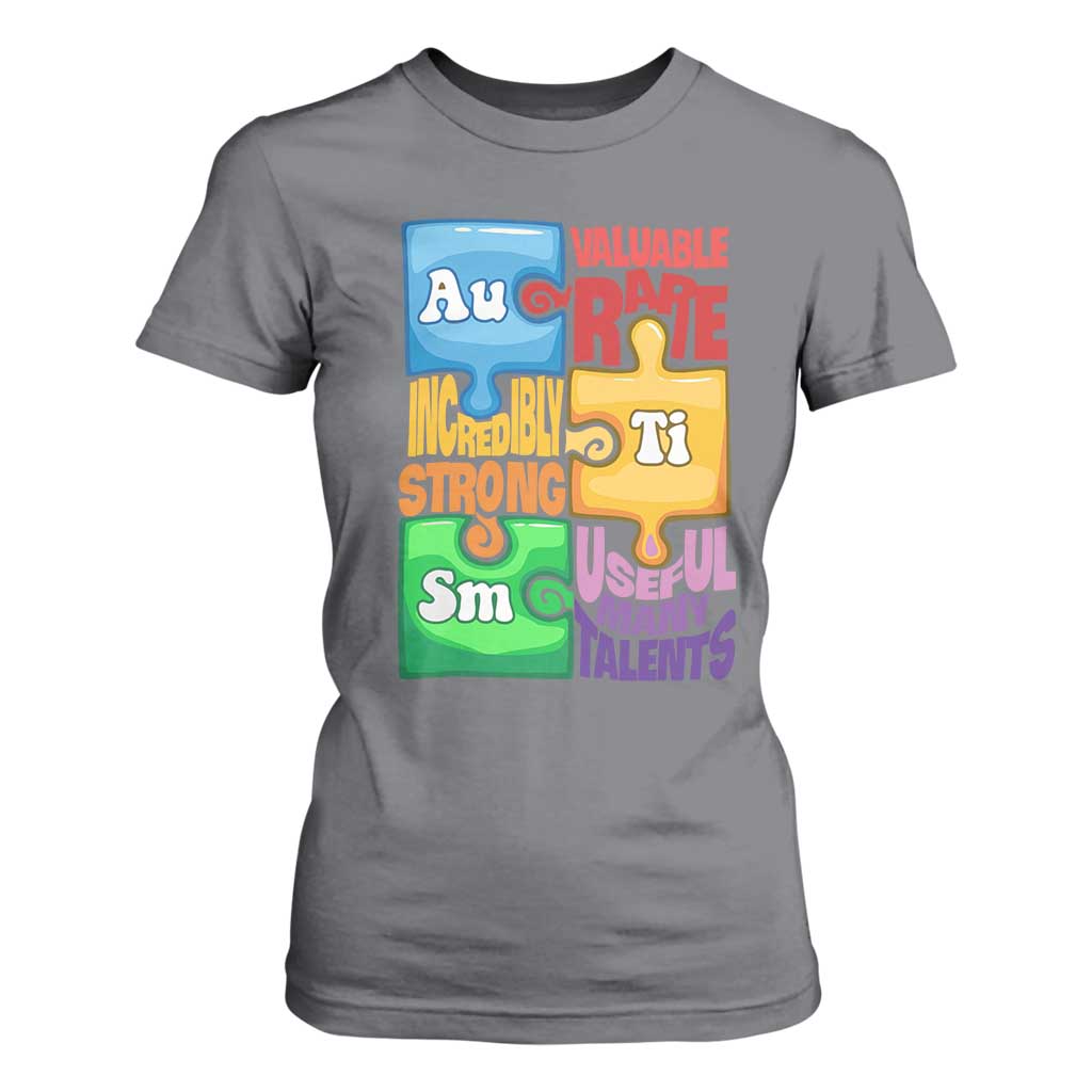 Autism Acceptance Support Embrace Neurodiversity T Shirt For Women Puzzle Pieces