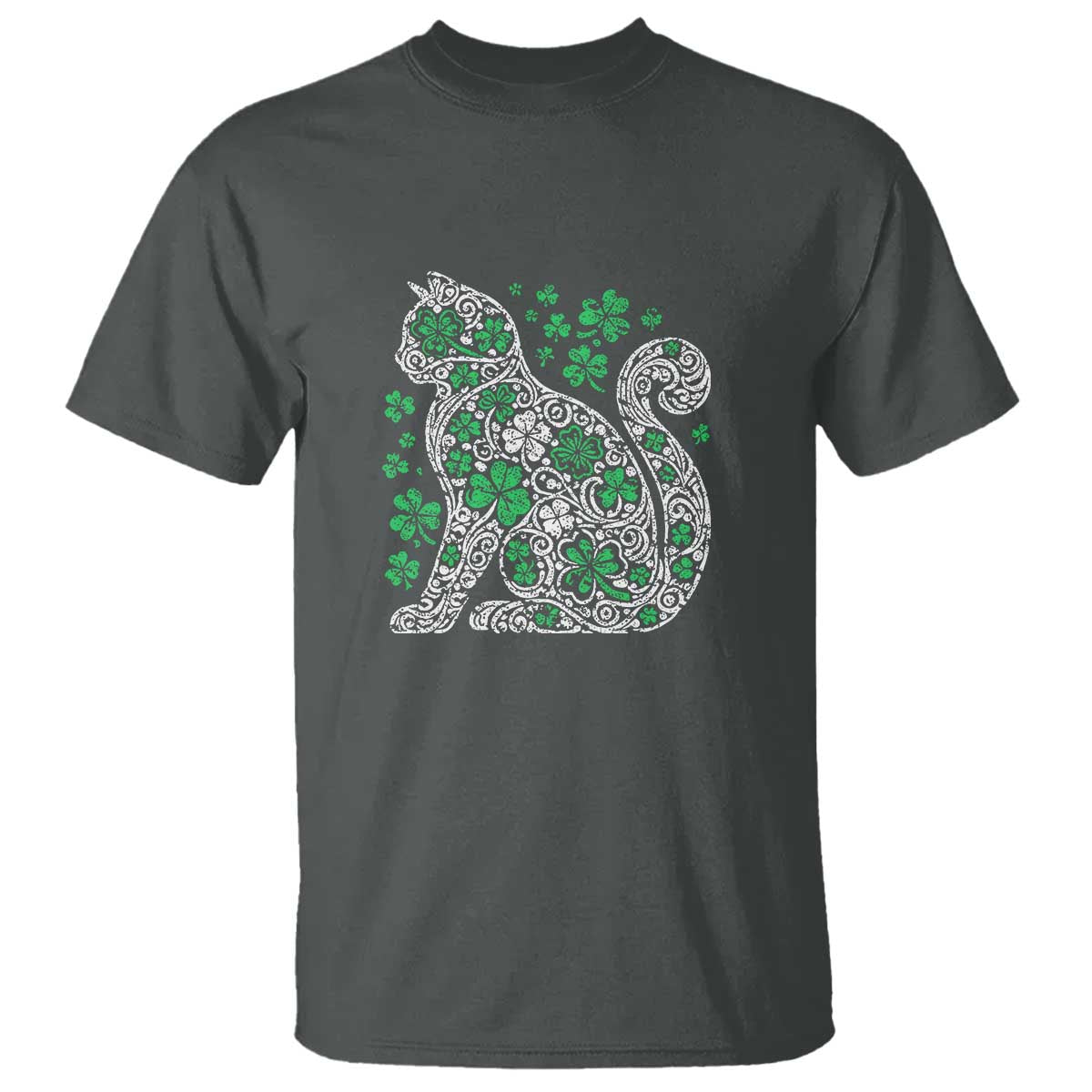 irish-shamrock-cat-graphic-t-shirt-saint-patrick-day-for-cat-lovers
