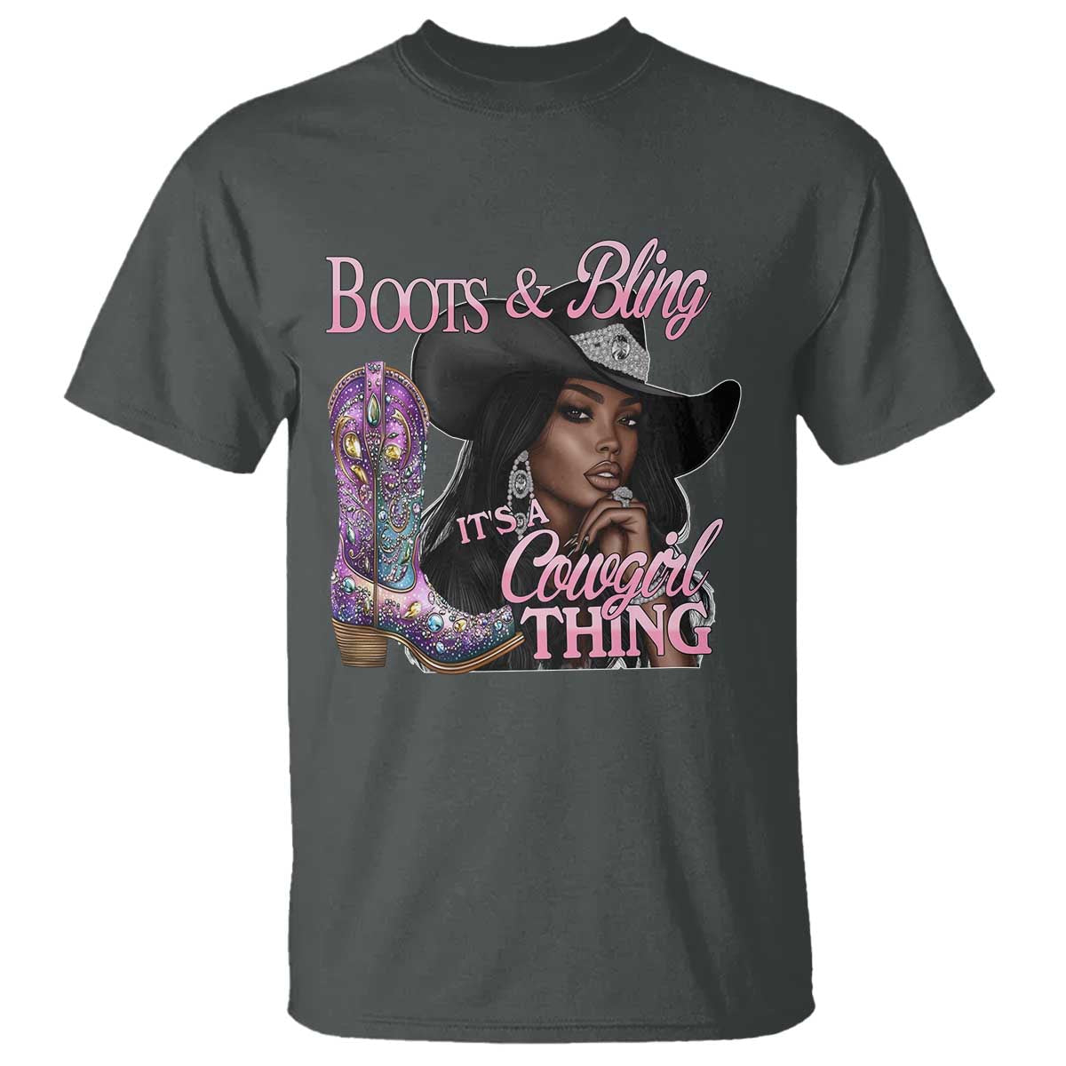 melanin-cowgirl-t-shirt-boots-bling-its-a-cowgirl-thing-black-cowgirl-melanin