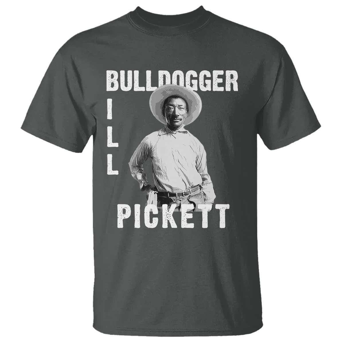 bill-pickett-t-shirt-bulldogger-black-cowboy-western-legend-vintage