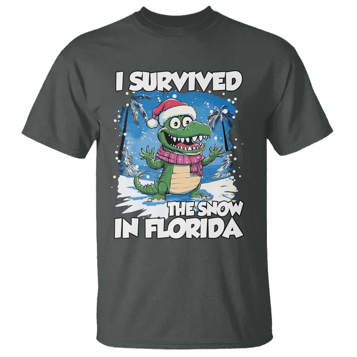 i-survived-the-snow-in-florida-t-shirt-funny-crocodile