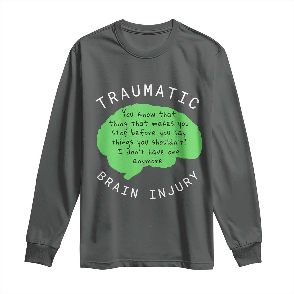 Traumatic Brain Injury Support Long Sleeve Shirt TBI Warrior Fighter Squad