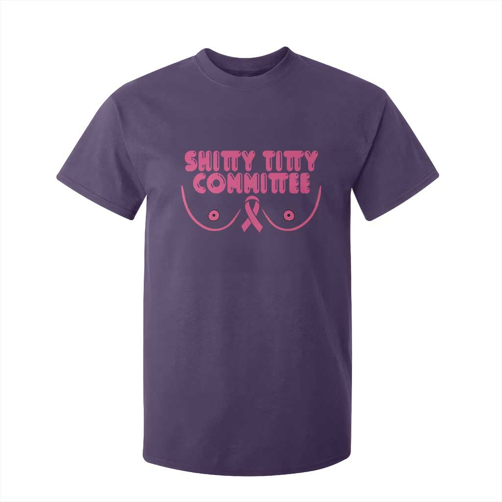 Funny Breast Cancer Fighter Shitty Titty Committee T Shirt For Kid Mastectomy Reconstruction Surgery Survivor