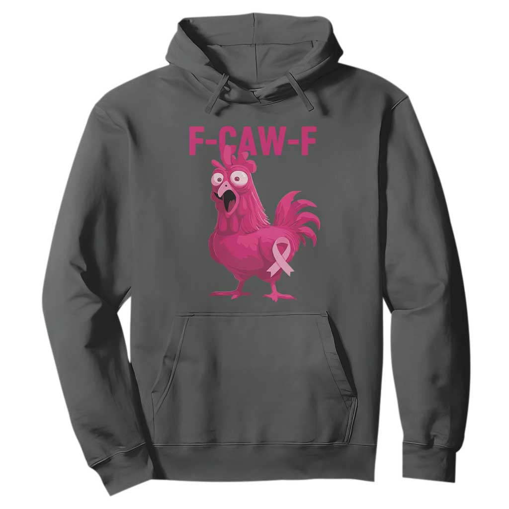 Fcawf Pink Chicken Ribbon Funny Breast Cancer Support Hoodie Sarcastic Survivor Humor