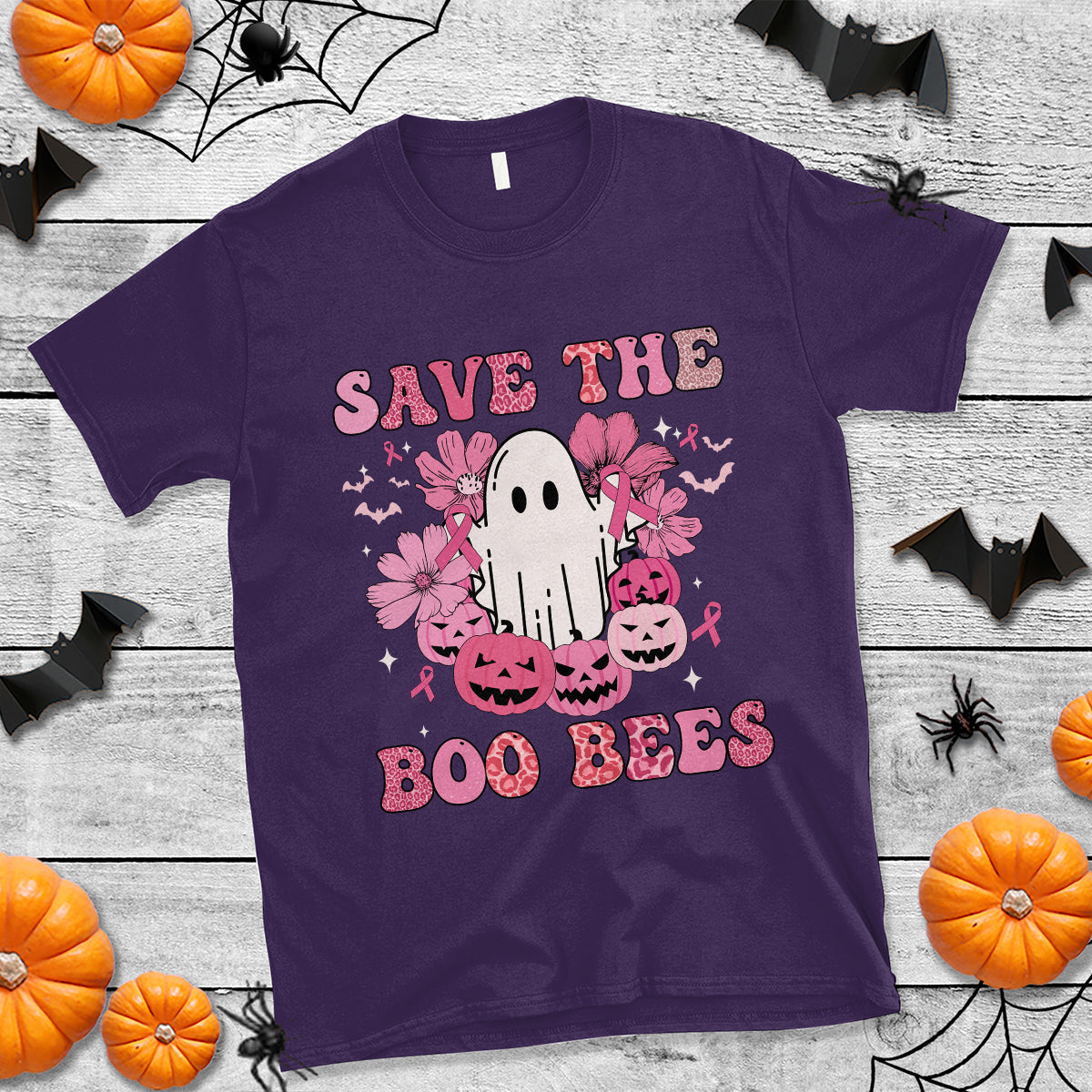 halloween-t-shirt-breast-cancer-awareness-save-your-boo-bees-spooky-boos-ghost-halloween-t-shirt-for-halloween-lovers-spooky-season-1