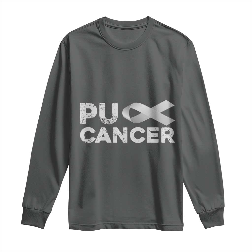 Parkinson's Support Long Sleeve Shirt Puck Farkinsons Parkinson's Silver Gray Ribbon