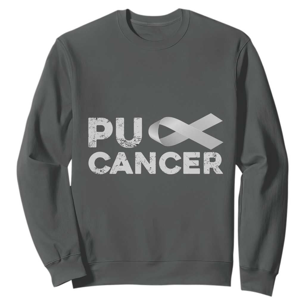 Parkinson's Support Sweatshirt Puck Farkinsons Parkinson's Silver Gray Ribbon