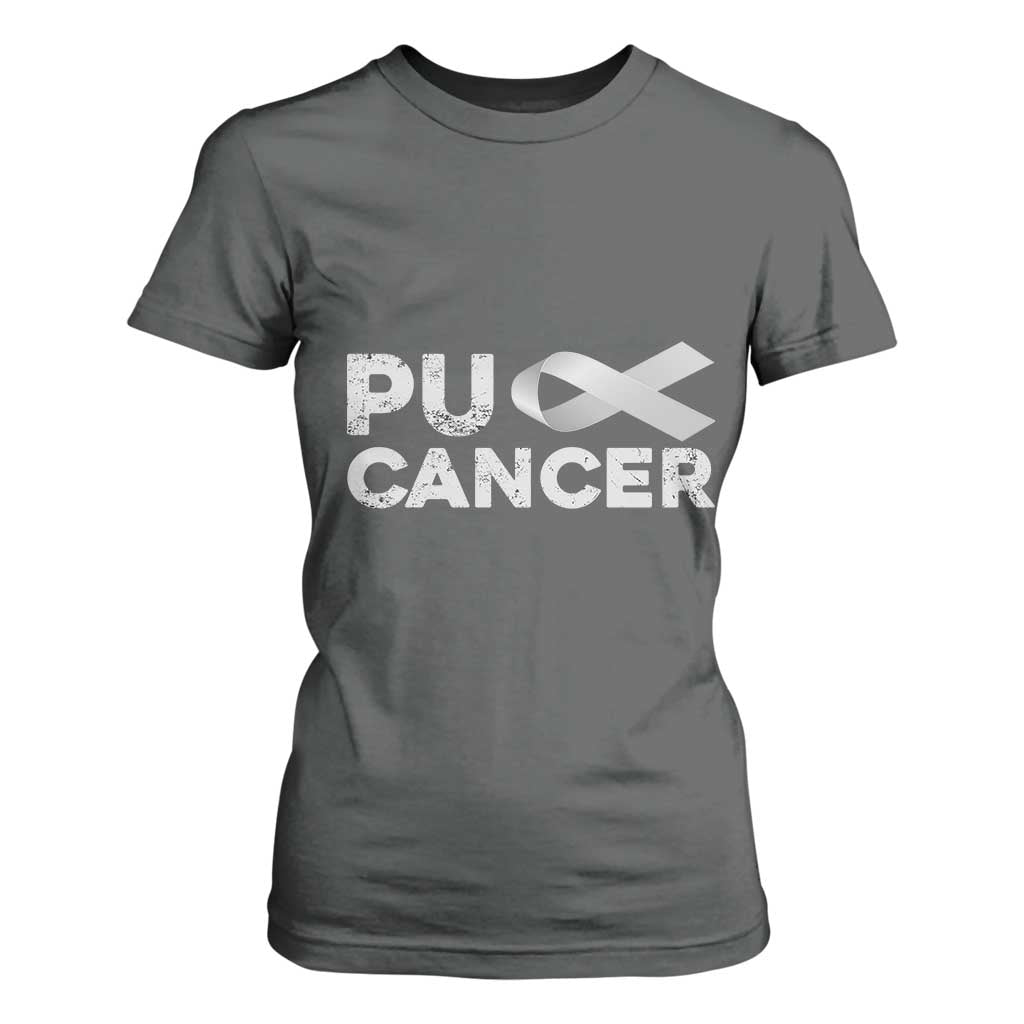 Parkinson's Support T Shirt For Women Puck Farkinsons Parkinson's Silver Gray Ribbon