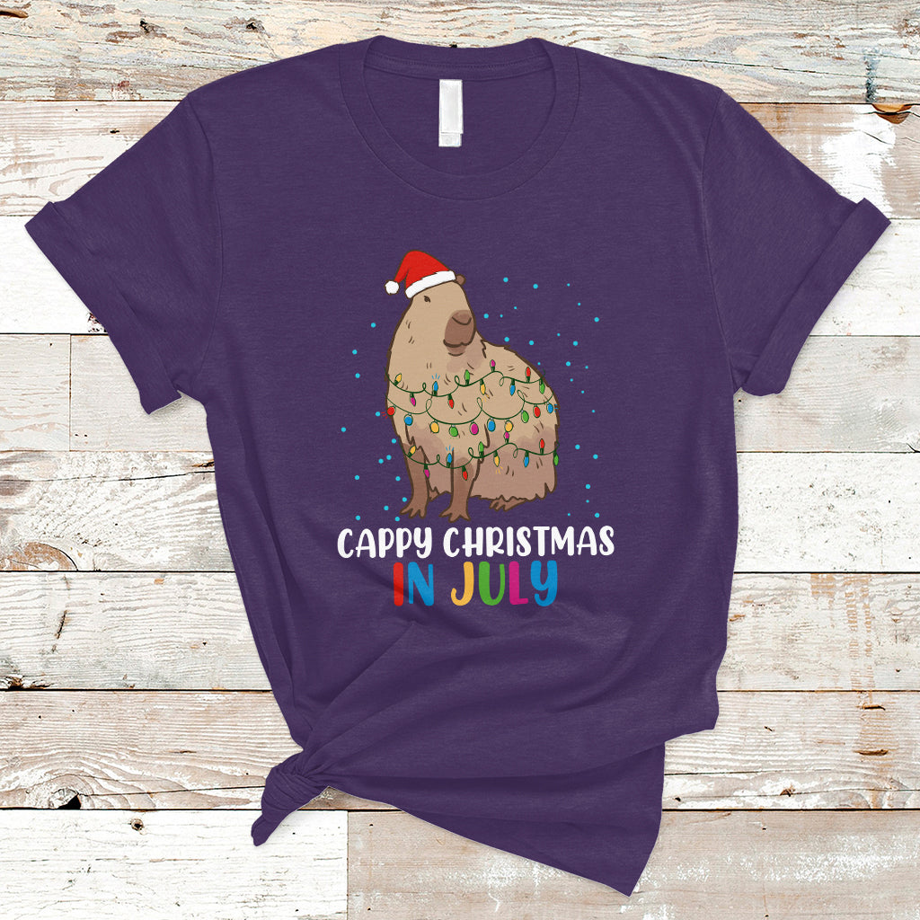 christmas-in-july-t-shirt-christmas-in-july-cute-capybara-cappy-christmas-xmas-lights